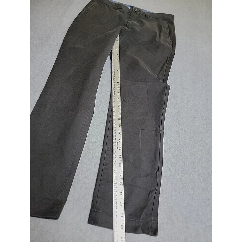 Banana Republic‎ Pants Mens 30x30 Rapid Chinos Charcoal Gray Flat Stretch Preppy